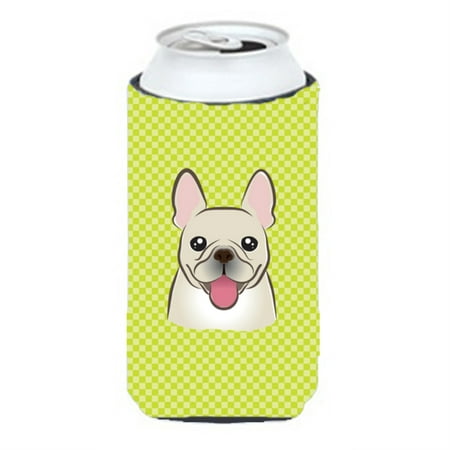 

Checkerboard Lime Green French Bulldog Tall Boy Beverage Insulator Hugger BB1300TBC