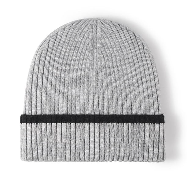 Gorros de lana para hombre, gorros de invierno para mujer, gorros gruesos y cálidos, gorros de calavera para clima frío