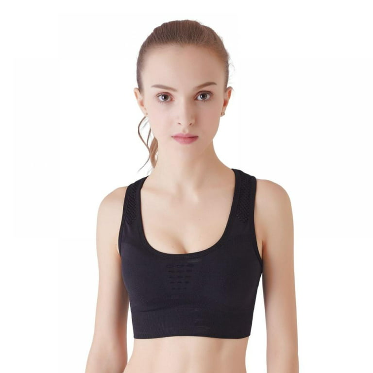 Women Backless Wirefree Sports Bra High Elastic Hollow Out Yoga Bra  High-strength Shockproof Running Fitness Bralettes