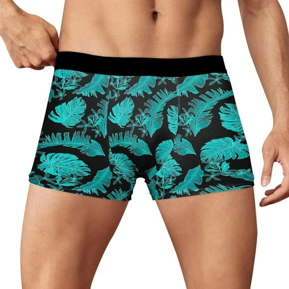 TSADFHJI Manmade Underwear Men Mens Casual Comfortable Printed Underwear Xxl Blue