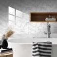 thumbnail image 6 of Yeetfub 10 Sheet Peel and Stick Backsplash Tile for Kitchen Marble Self Adhesive Wall Tiles Back Splashes Peel and Stick for Kitchen Wall for Kitchen Bathroom Fireplace Laundry Room 4"x4" White, 6 of 7