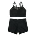 thumbnail image 4 of Girls Swimsuit Girl's Two Piece Solid Color Sun Beach Swimsuits Girls Bathing Suits Black 150, 4 of 9