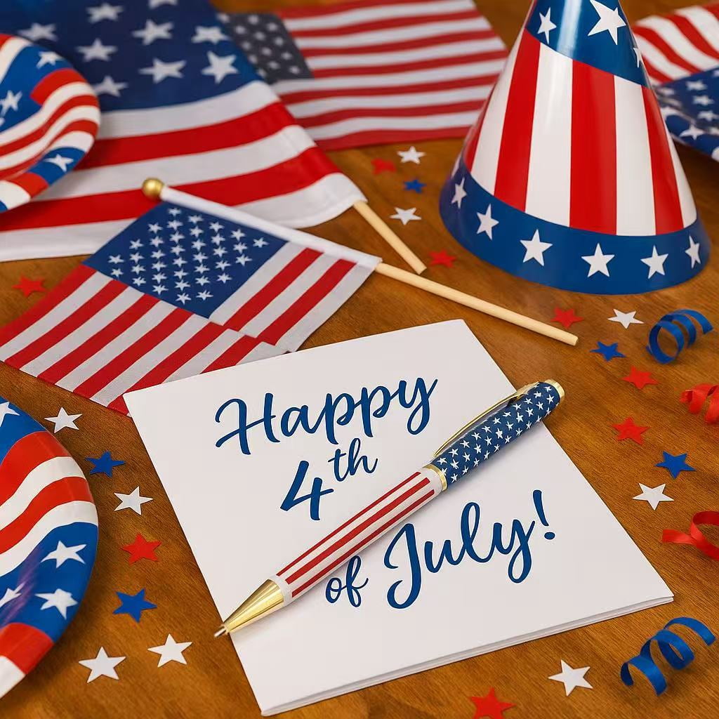 20 Pack American Flag Ballpoint Pens – Metal Patriotic Pens, Smooth Writing USA Flag Pens for Office, Teachers & Gifts