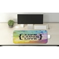 thumbnail image 2 of Live Laugh Love Computer Mouse Pad, Wise Phrase in Parenthesis Colorful out of Focus Dots Retro Style, Rectangle Non-Slip Rubber Mousepad Large, 31" x 12" Gaming Size, Multicolor, by Ambesonne, 2 of 2