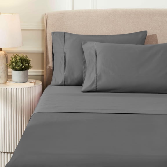 Superior Egyptian Cotton 1200 TC Eco-Friendly Sheet Set, King, Charcoal