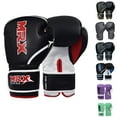 thumbnail image 1 of MRX Kids Boxing Gloves for Boys & Girls Boxing Training Gloves Kickboxing Muay Thai Sparring Youth Junior Punching Gloves Kickboxing Gloves Children’s Workout Boxing Gloves Gift for Kids Black Red 4oz, 1 of 7