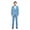 Sky Blue, variant on MSJUHEG Fall Outfits Two Piece Set Button-Down Round Neckline Long Sleeve Men'S Slim Button Suit Color Dress Show Jacket Coat & Pant Mens Sweatpants Black L