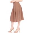 thumbnail image 6 of MOA Collection Women's Solid Flared Lightweight Elastic Long Midi A-Line Skirt Comfortable and Stylish, 6 of 6