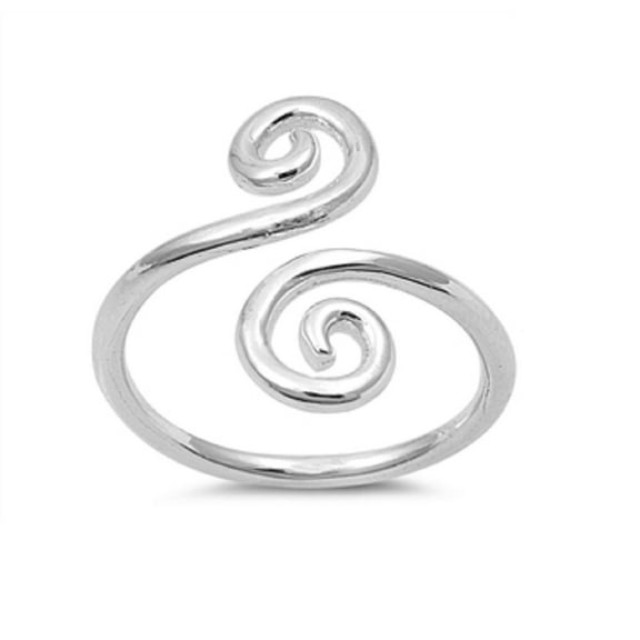 925 Sterling Silver Staccato Half Infinity Ring Size 4