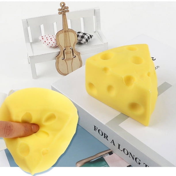 Juguete de descompresión musical para amasar queso simulado, Bola de ventilación, juguete para niños, juguete de Pascua, regalo (amarillo)