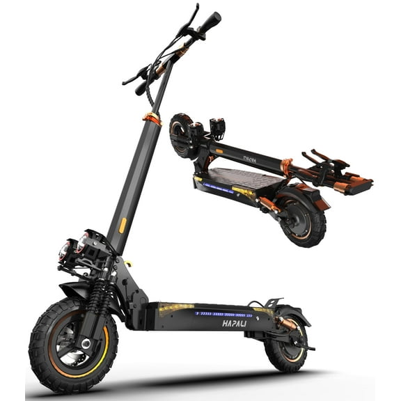 Off Road Electric Scooter, Long-Range 31Miles, 48V 15AH Battery, 1200W Motor, 31Mph Speed | 11" Off-Road Tires & Dual Suspension w/Side Lights