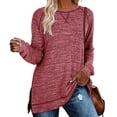 thumbnail image 2 of Womens Casual Long Sleeve Round Neck Sweatshirts Printed Loose Top Athletic Women Women Thin Long Sleeve Shirt Ladies Long Sleeve Shirts, 2 of 7