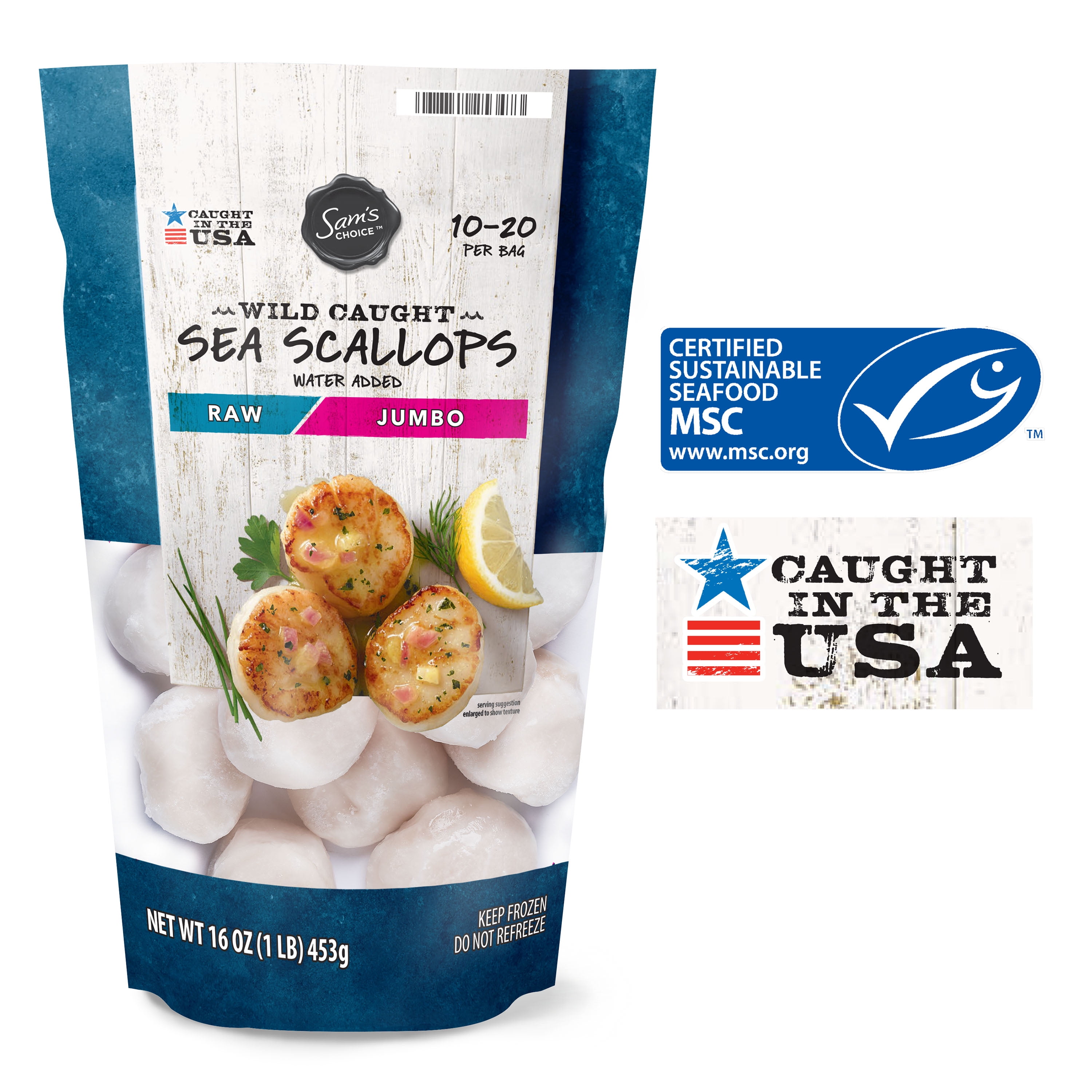 Sam S Choice Wild Caught Sea Scallops 16 Oz Bag Frozen Walmart Com Walmart Com Sam S Choice Wild Caught Sea Scallops 16 Oz Bag Frozen Walmart Com Walmart Com