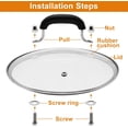 thumbnail image 3 of SWZHAI 8.5 Inch Pan Lid, Tempered Glass Lid, Universal Pot Lids for Cooking, Designed with Steam Vent Hole and Heat Resistant Handle, 3 of 7
