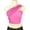 Hot Pink, variant on Kaemgyyd Womens Summer Tops One-Shoulder Solid Crop Shirt Clubwear Fashion Sleeveless Ruched Going out Clothes for Party