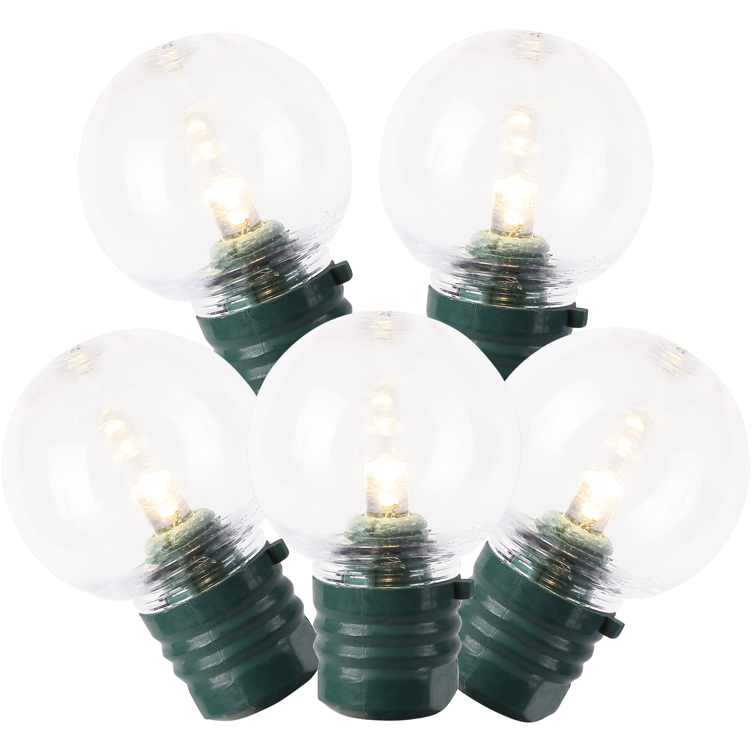 Holiday Time Super Bright LED Warm White G30 Christmas Lights, 57', 100 Count