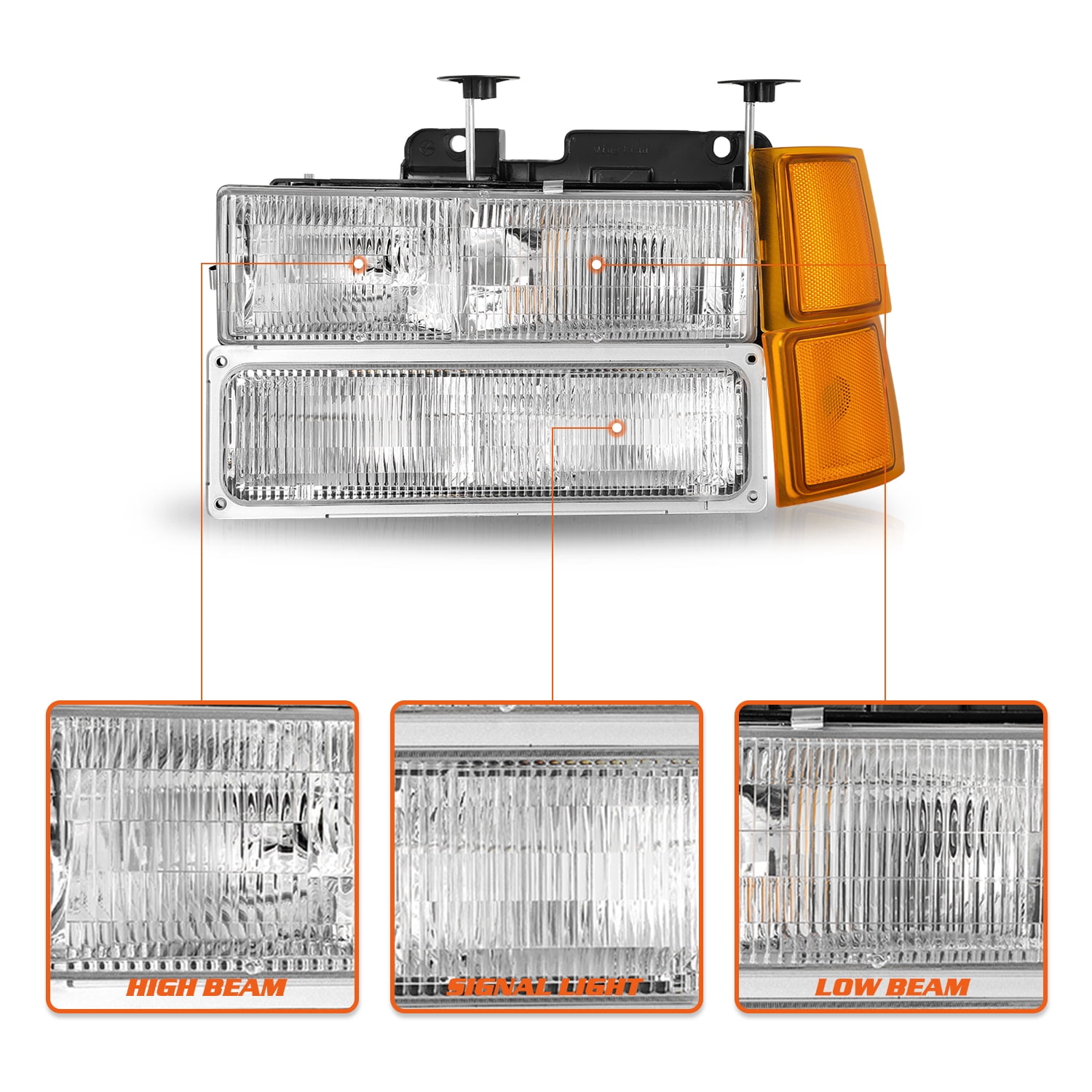 Bryght Silverado C/K 1500 2500 3500 Halogen Headlight Bulb Fits Chevy Silverado 2 Pack