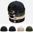 thumbnail image 3 of Men Women Solid Color Skullcap Hat Cap Casual Docker Sailor Brimless Hip Hop L2N3, 3 of 9