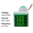 thumbnail image 3 of Yeacher Mini Digital Volt-ammeter Voltammeter Ammeter Voltmeter Cymometer Three LED Display Voltage & Current & Frequency Meter Indicator Monitor AC Panel Meter AC60-500V AC0-100A 20-75Hz, 3 of 8