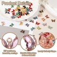 thumbnail image 3 of Uxcell 10Pcs Encanto de Mariposa de Rhinestone Cubic Zirconia Cristal Rojo Claro, 3 of 7