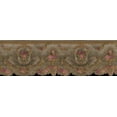 thumbnail image 2 of Dundee Deco Prepasted Wallpaper Border - Victorian Pink, Gold, Flowers on Vine Scalloped, 15 ft x 6.75 in, 2 of 6