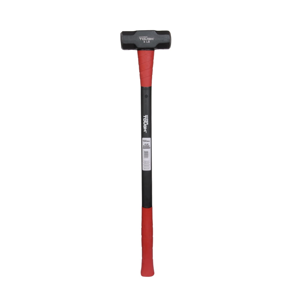 Hyper Tough 8lb Sledge Hammer with Double Injection Fiberglass 34