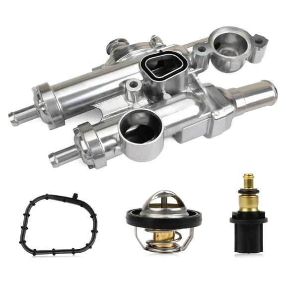 Woudy Aluminum Thermostat Housing Assembly for 2007-2017 Jeep Patriot 2.0L 2.4L