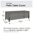 Vailge Veranda Rectangular/Oval Patio Table Cover, Heavy Duty and