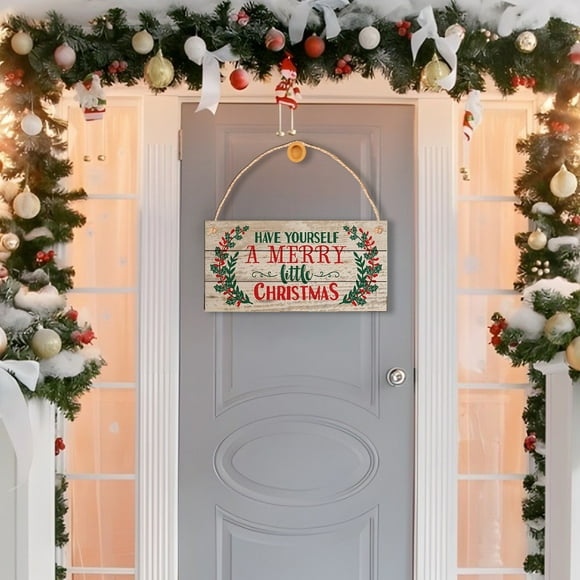 Adornos navideños, adornos navideños, regalos navideños, adornos colgantes, letreros para tiendas, decoración del hogar, letreros de bienvenida, textos impresos, decoración navideña, colgador de puert