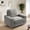 Gray, variant on Accent Chair, Mid Century Modern Chair with Pillow, Upholstered Lounge Arm Chairs, Linen Fabric Comfy Reading Chair with Wood Frame, Side Chair, Beige White