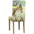 thumbnail image 4 of FMSHPON Cute Deer Stretch Chair Cover Protector Seat Slipcover for Dining Room Hotel Wedding Party Set of 4, 4 of 6