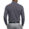 thumbnail image 4 of Mens Polo Shirts Long Sleeve Collared Button Down Solid Color Golf Shirts Daily Basic Shirts, 4 of 8