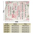 thumbnail image 3 of Wijzvio Gifts For 35th Birthday Throw Blanket Soft Fuzzy Fleece Blanket For Couch Bed Living Room Decoration 60"X50", 3 of 9