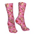 thumbnail image 7 of Goofa Strawberry Cake for 16in Socks, Funny Novelty Crazy Design Cotton Socks Sports Socks Knee High Socks For Men, Women,1Pairs - Gift For Working Friends, 7 of 7