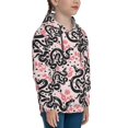 thumbnail image 3 of Fotbe Black Snake Pattern Youth Pullover Hooded Sweatshirt, Boys Hoodie, Kangaroo Pocket Hoodie for Kids Girls -X-Large, 3 of 6