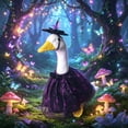 thumbnail image 4 of Halloween Goose Outfit, 23-Inch Pumpkin Wizard Porch Goose Outfit, Witch Geese Costume, Porch Goose Dress for Yard, Lawn, Outdoor, Garden, and Patio, 4 of 7