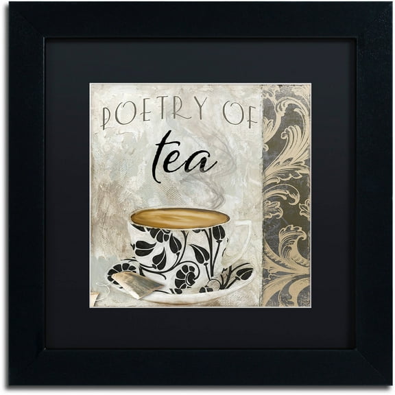Trademark Fine Art "Art of Tea II" Canvas Art by Color Bakery Black Matte, Black Frame