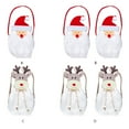 thumbnail image 4 of Bolsas de regalo de Navidad, elementos de alce de Papá Noel, bolsas de almacenamiento resistentes al desgarro, colgantes, bolsa de embalaje, Kits de decoración para fiestas Papá Noel/2 uds. Bearachild HA068921-02, 4 of 6