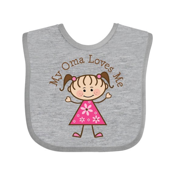 Inktastic My Oma Loves Me Granddaughter Gift Girls Baby Bib