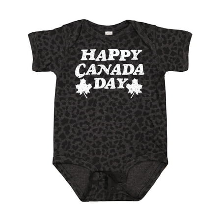 

Inktastic Happy Canada Day with Distressed Maple Leaves Gift Baby Boy or Baby Girl Bodysuit