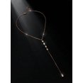thumbnail image 6 of Silver Goldtone Y-Necklace With Crystal Stations For Women, 6 of 28