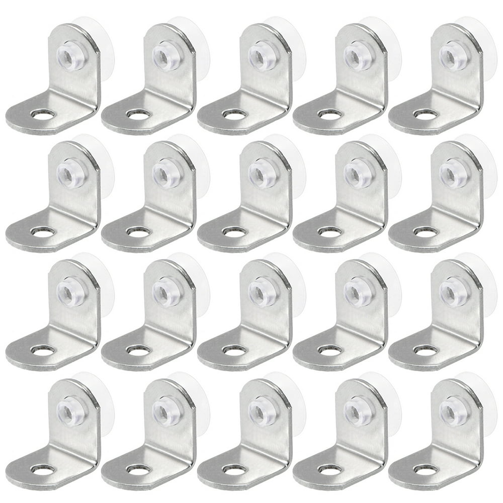 12 x12 x15mm L Shape Stainless Steel Glass Shelf Bracket 20pcs