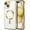 Gold, variant on iPhone 15 Silicone Chrome Magnetic Case [Yellow Resistant] Soft Back Cover, Clear Magnetic Case Compatible with Magsafe Shockproof Protective Phone Case for 15 6.1 Inch, Black