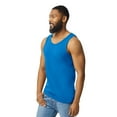 thumbnail image 4 of Gildan Ultra Cotton Tank Top for Men, Classic Fit Bound Neck Sleeveless Tank for Comfort, Royal, XL, 4 of 5