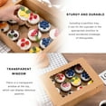 thumbnail image 4 of 6 Pack Cupcake Boxes - Hold 12 Count Cupcake Containers with Window - Ideal for Cupcakes, Desserts, Cookies (Brown), 4 of 7
