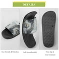 thumbnail image 7 of GZHJMY Stylish Slides for Women Men, Black Marble Abstract Style Soft Flexible Slip-on Sandals Slippers, 7 of 7
