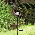 thumbnail image 3 of Solar Panel Moon Hollow Pattern Lawn Light Outdoor Waterproof Stainless Steel, 3 of 5