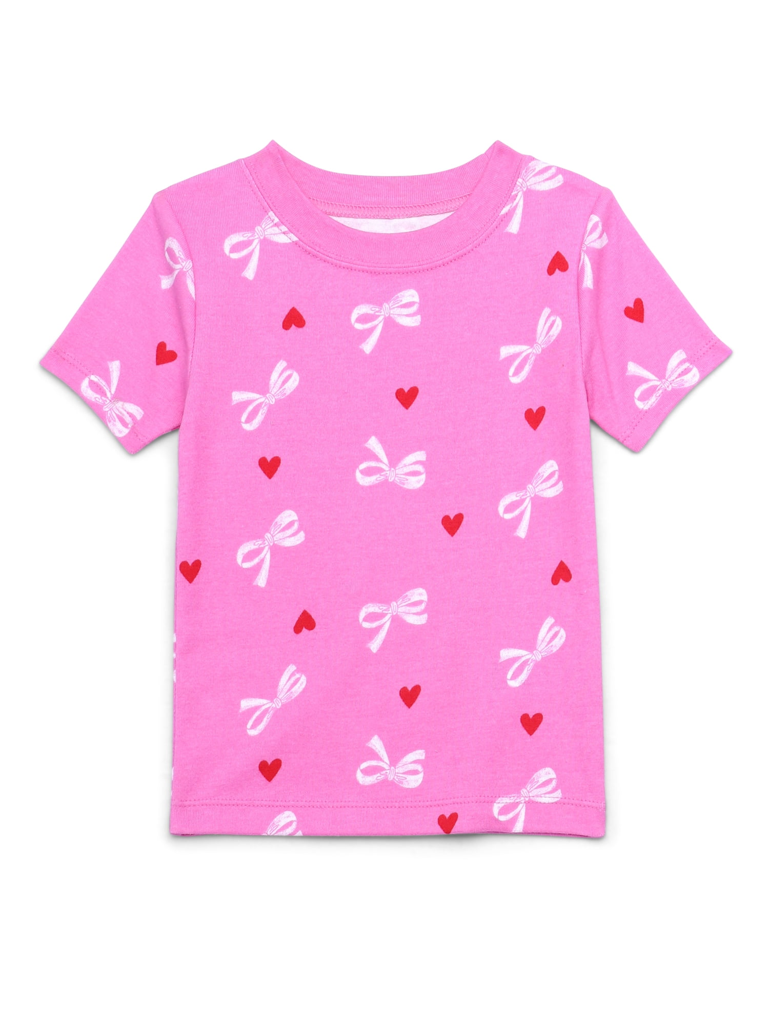 Wonder Nation Toddler Short-Sleeve Tee & Shorts Cotton Pajama Set, 2-Piece, Sizes 12M-5T