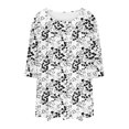 thumbnail image 7 of JTZGDY Plus Size Women 3/4 Sleeve Tunic Tops Casual Summer Tie Dye Floral Printed Ruched Pleated Crewneck Graphic T-Shirts Loose Flowy Comfy Work Business Tees Blouse White#04 L, 7 of 7
