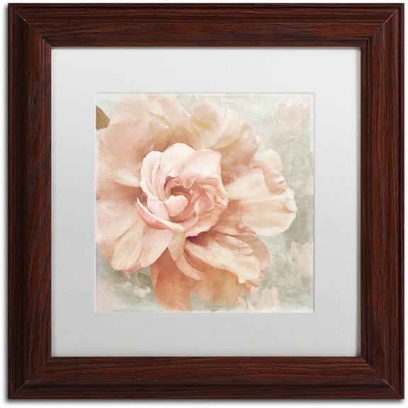 Trademark Fine Art "Petals Impasto I" Canvas Art by Color Bakery White Matte, Wood Frame